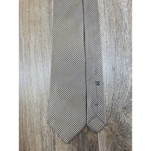 Stefano Ricci 3.5" Luxury Tie Gold Blue Silk Geometric Executive Handmade Italy